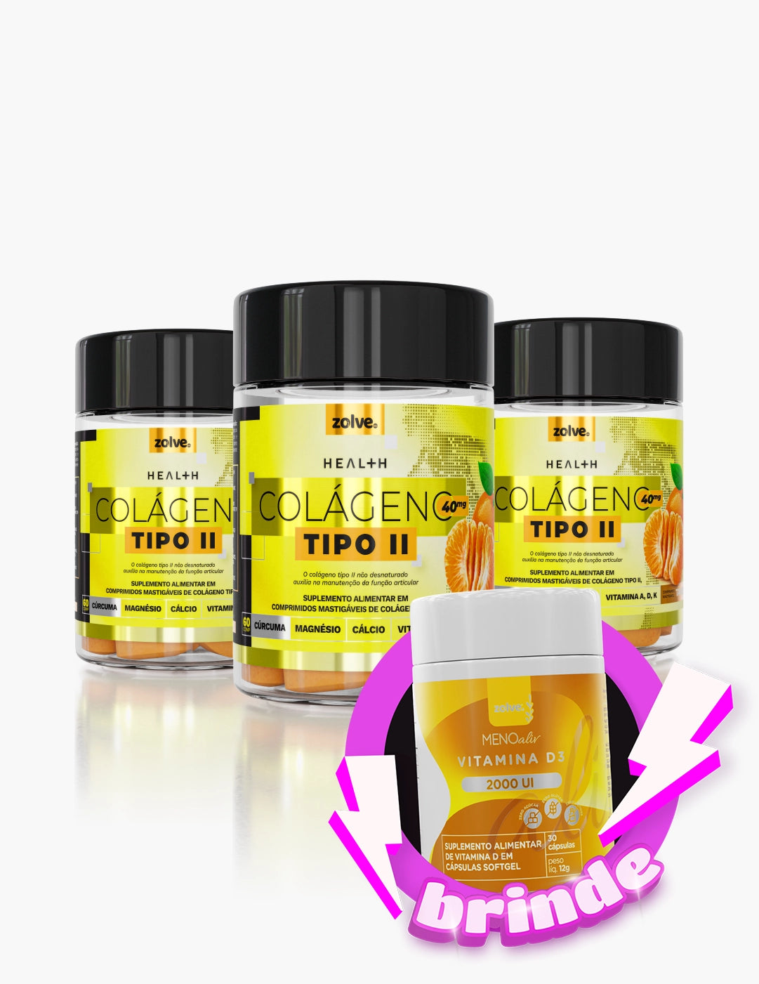 Zolve Colágeno Tipo 2 - Tratamento de 90 dias