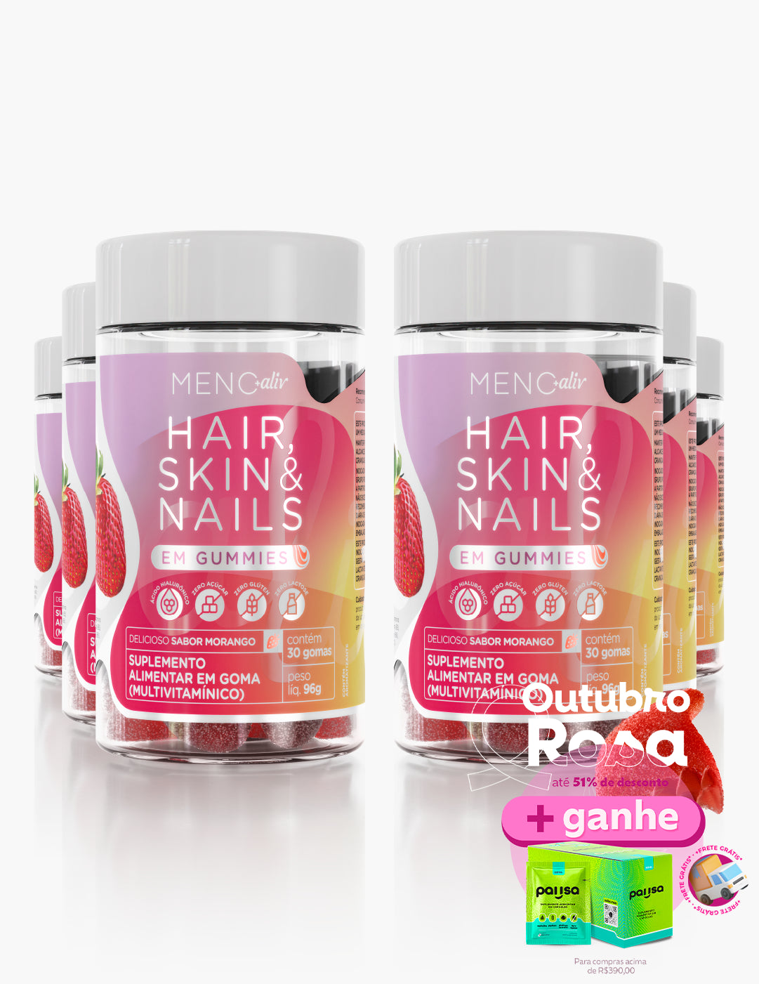 Gummy Hair, Skin & Nails - Tratamento 180 dias